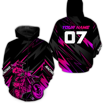 Motocross Racing Hoodie Jersey Men Women Motorcycle Dirt Bike MX Hoodie Zip MH142