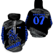 Load image into Gallery viewer, Blue Motocross Hoodie Jersey Men Women Motorcycle Hoodie Dirt Bike Hoodie Zip MH148