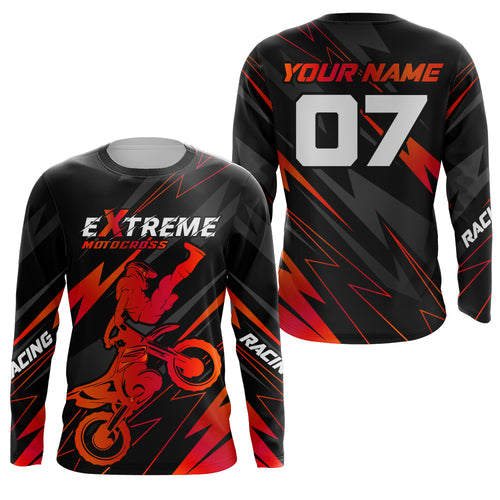 Red Motocross Racing Jersey Custom Dirt Bike Shirt Kid Women Men Motorcycle Shirt XM300