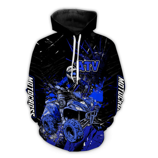 Custom ATV Motocross Hoodie for Men Women Quad Bike Shirt ATV Racing Hoodie MHATV04