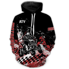 Load image into Gallery viewer, Custom ATV Motocross Hoodie for Men Women Quad Bike Shirt Red ATV Racing Hoodie MHATV09