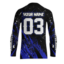 Load image into Gallery viewer, Jersey Custom Motocross UPF30+ Blue Dirt Bike Racing Jersey Men Women Kid Motorcycle Shirt XM20