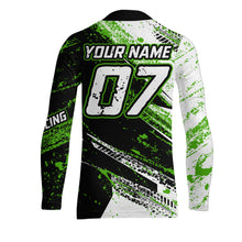 Load image into Gallery viewer, Youth Motocross Jersey UPF30+ Custom Green Dirt Bike Shirt For Men Women Kid Off-road Racing Shirt XM24