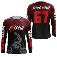 Load image into Gallery viewer, Custom Racing Jersey Red Black UPF30+ Motorcycle Motocross Shirt Off-Road Riding Jersey XM161
