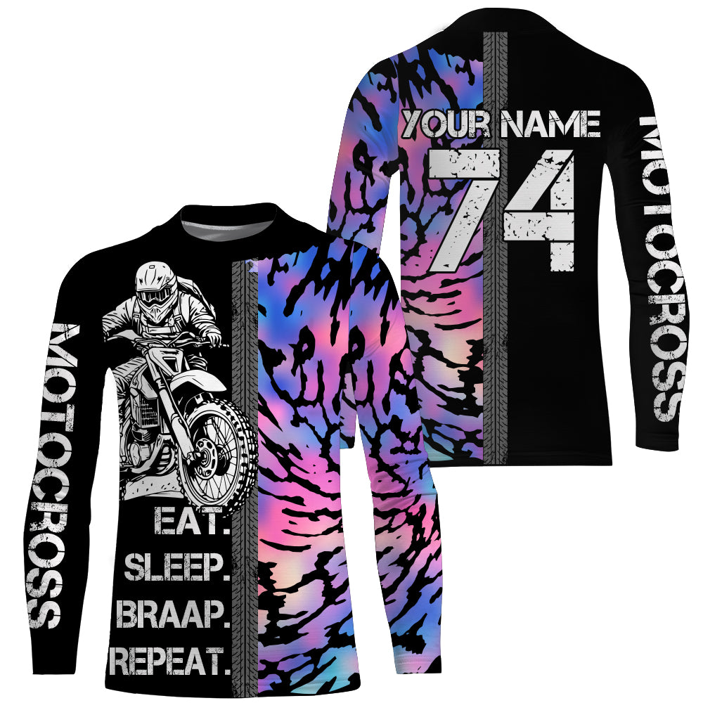 Motocross Jersey Personalized UPF30+ Dirt Bike Racing Jersey Men Kid Motorcycle Shirt XM32