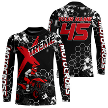 Load image into Gallery viewer, Custom ATV Racing Jersey Red-Black ATV Motocross Shirt ATV Jersey for Men Kid Women MX117