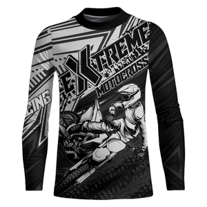 White Black Motocross Racing Jersey Upf30+ Kid Men Women Dirt Bike Shirt Off-road Jersey XM285