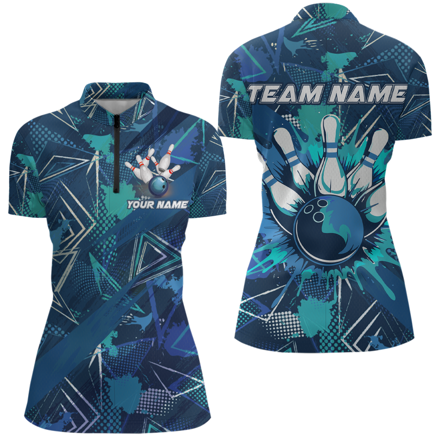 Blue Bowling Shirt Custom Bowling Jersey for Men & Women Flame Bowling Shirt for Bowlers MBL55