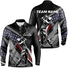 Load image into Gallery viewer, Custom American Flag Golf Polo Shirt for Men Women Golf Polo US Shirt Patriotic MMG42