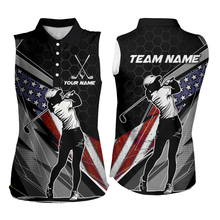 Load image into Gallery viewer, Custom American Flag Golf Polo Shirt for Men Women Golf Polo US Shirt Patriotic MMG42