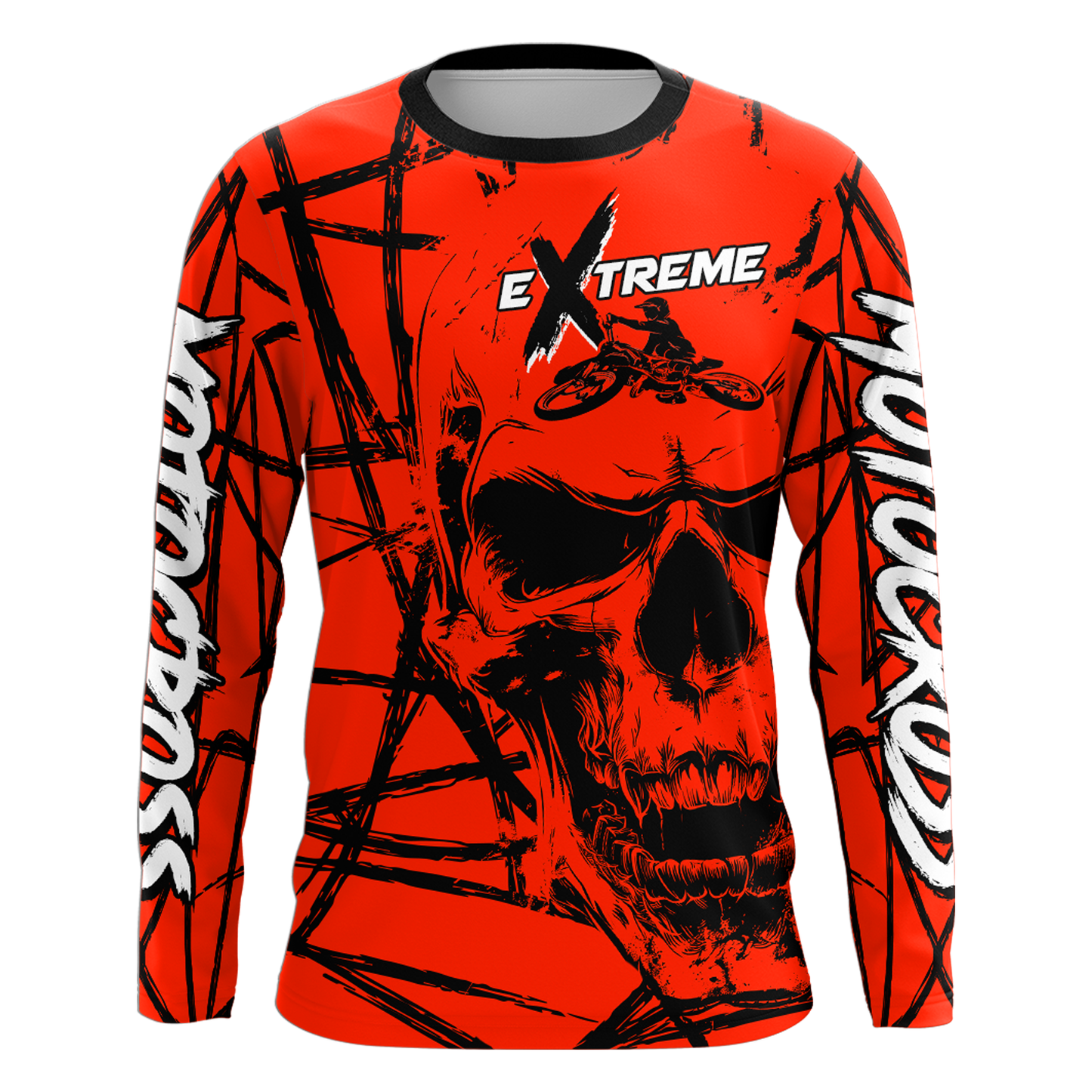 Motocross Racing Jersey Red Upf30+ Dirt Bike Shirt MX Off-Road Motorcycle Shirt XM291