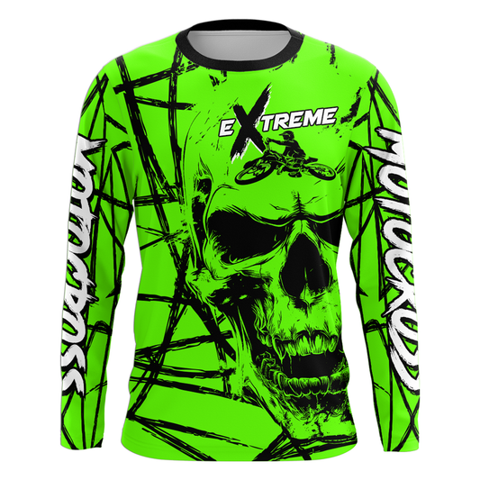 Motocross Racing Jersey Green Upf30+ Dirt Bike Shirt MX Off-Road Motorcycle Shirt XM291