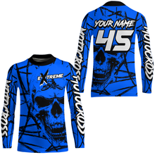 Load image into Gallery viewer, Motocross Racing Jersey Blue Upf30+ Dirt Bike Shirt MX Off-Road Motorcycle Shirt XM291