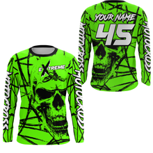 Load image into Gallery viewer, Motocross Racing Jersey Green Upf30+ Dirt Bike Shirt MX Off-Road Motorcycle Shirt XM291
