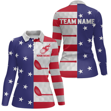 Load image into Gallery viewer, Custom American Flag Golf Polo Shirt for Men Women Patriotic US Golf Polo Shirt MMG51