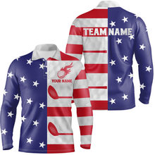Load image into Gallery viewer, Custom American Flag Golf Polo Shirt for Men Women Patriotic US Golf Polo Shirt MMG51