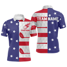 Load image into Gallery viewer, Custom American Flag Golf Polo Shirt for Men Women Patriotic US Golf Polo Shirt MMG51