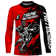 Load image into Gallery viewer, Red Motocross Racing Jersey UPF30+ Youth Mens Women Kids Dirt Bike Shirt Off-Road Motorcycle XM60