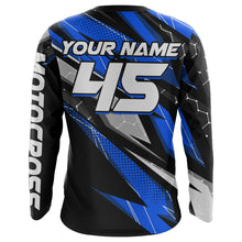 Load image into Gallery viewer, Custom Dirt Bike MX Jersey Kid Men Women UPF30+ Blue Motocross Shirt Extreme Racing XM63