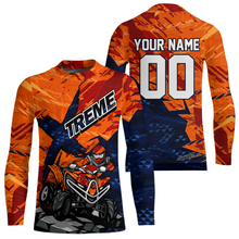 Load image into Gallery viewer, Orange ATV Racing Jersey Custom ATV Motocross Shirt Kid Women Men ATV Jersey MX131