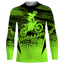 Load image into Gallery viewer, Custom Motocross Racing Jersey UPF30+ Green Motorcycle Dirt Bike Jersey Off-Road Youth &amp; Adult XM129