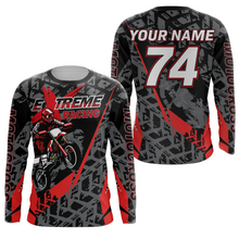 Load image into Gallery viewer, Red Motocross Racing Jersey Youth Men Kid UPF30+ Dirt Bike Motorcycle Off-Road Shirt XM138