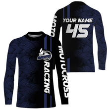 Load image into Gallery viewer, Custom Motocross Racing Jersey Adult&amp;Kid Dirt Bike Blue Off-Road MX Shirt Motorcycle XM74