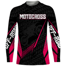 Load image into Gallery viewer, Motocross Racing Jersey Kid Women Men Dirt Bike Shirt Upf30+ Off-road Jersey Pink XM254