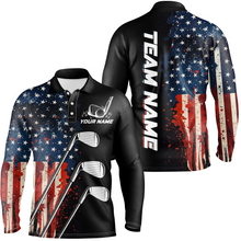 Load image into Gallery viewer, Custom US Golf Polo Shirt American Flag Golf Shirts For Men Women Golf Polo Shirt MMG10