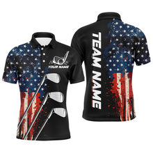 Load image into Gallery viewer, Custom US Golf Polo Shirt American Flag Golf Shirts For Men Women Golf Polo Shirt MMG10