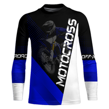 Load image into Gallery viewer, Motocross Racing Jersey Upf30+ Dirt Bike Shirt Blue Motorcycle Off-Road Shirt XM287