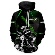 Load image into Gallery viewer, Personalized Motocross Hoodie Dirt Bike Racing Hoodie for Adult Men Women MH154