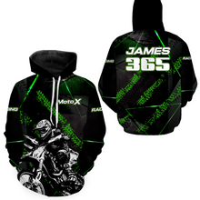 Load image into Gallery viewer, Personalized Motocross Hoodie Dirt Bike Racing Hoodie for Adult Men Women MH154