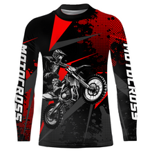 Load image into Gallery viewer, Custom Racing Jersey Youth Men Kid Dirt Bike Shirt Upf30+ Red Motocross Off-Road Jersey XM236