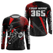 Load image into Gallery viewer, Custom Racing Jersey Youth Men Kid Dirt Bike Shirt Upf30+ Red Motocross Off-Road Jersey XM236