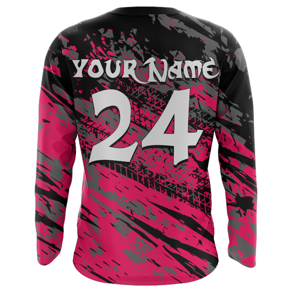 Motocross Jersey Youth Dirt Bike Pink UPF30+ Off-Road Racing Shirt Kid Girl Women XM167