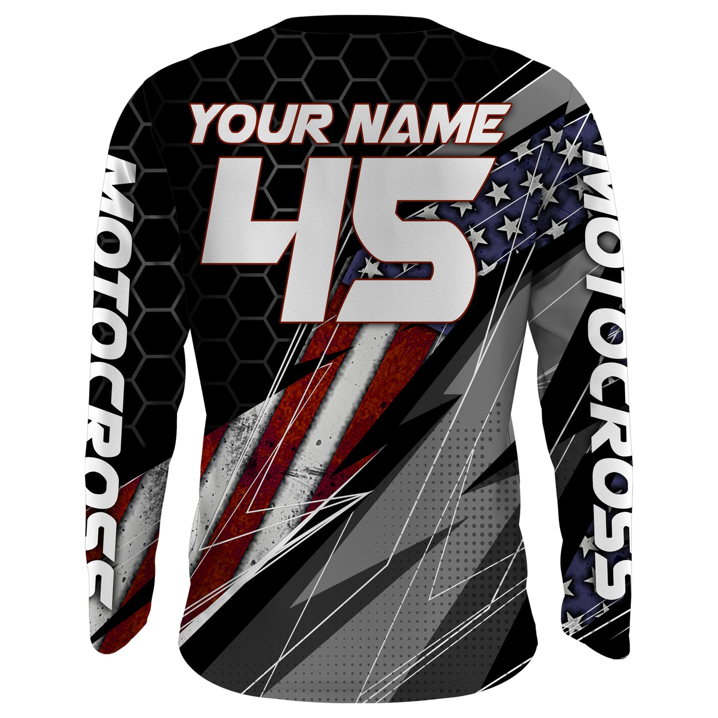 Custom Motocross Jersey American Kid&Adult UPF30+ Dirt Bike Racing Off-road Motorcycle Shirt| XM105