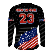 Load image into Gallery viewer, American Motorcycle Jersey Personalized UPF30+ Patriotic Youth Dirt Bike Shirt Kid Men Off-road Riders| XM114