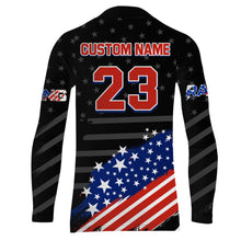 Load image into Gallery viewer, American Motorcycle Jersey Personalized UPF30+ Patriotic Youth Dirt Bike Shirt Kid Men Off-road Riders| XM114