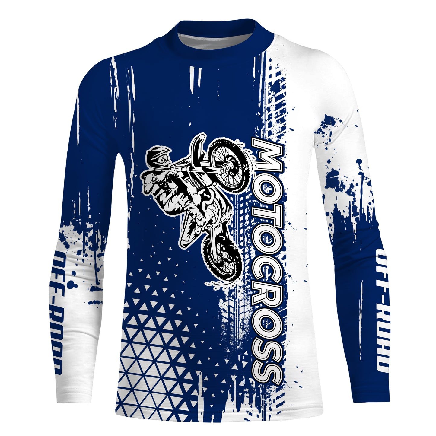 Blue Motocross Racing Jersey UPF30+ Youth Dirt Bike Shirt Motorcycle Jersey Kid Men Off-road XM201