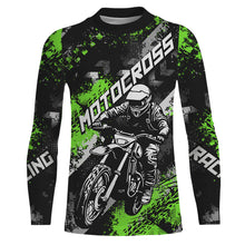 Load image into Gallery viewer, Green Motocross Racing Jersey Men Kid Women Upf30+ Dirt Bike Shirt MX Off-Road Jersey XM247