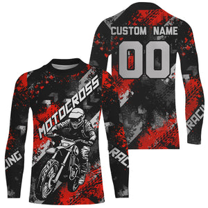 Red Motocross Racing Jersey Men Kid Women Upf30+ Dirt Bike Shirt MX Off-Road Jersey XM247