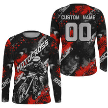 Load image into Gallery viewer, Red Motocross Racing Jersey Men Kid Women Upf30+ Dirt Bike Shirt MX Off-Road Jersey XM247