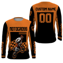 Load image into Gallery viewer, Motocross Jersey Orange UPF30+ Dirt Bike Racing Shirt Youth Men Women Kid Motorcycle XM50