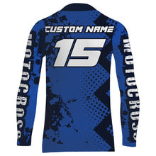 Load image into Gallery viewer, ATV Motocross Jersey Blue UPF30+ Quad Bike Jersey Youth Men Women Kid Motorcycle Shirt MX42