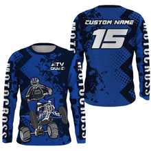 Load image into Gallery viewer, ATV Motocross Jersey Blue UPF30+ Quad Bike Jersey Youth Men Women Kid Motorcycle Shirt MX42