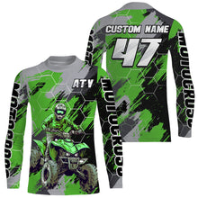 Load image into Gallery viewer, ATV Motocross Racing Jersey Green UPF30+ ATV Quad Bike Jersey Youth Men Women Kid MX43