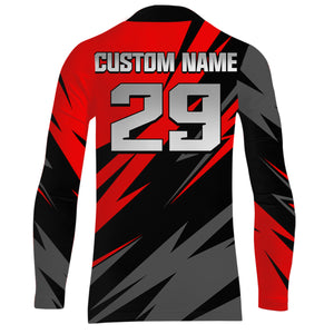 Motocross Racing Jersey Youth Red Upf30+ Dirt Bike Shirt Men Kid Women Motorcycle Jersey XM253