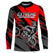 Load image into Gallery viewer, Motocross Racing Jersey Youth Red Upf30+ Dirt Bike Shirt Men Kid Women Motorcycle Jersey XM253