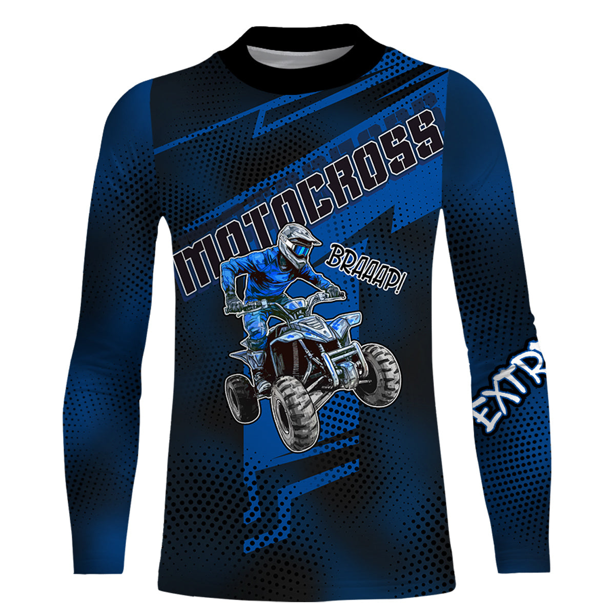 ATV Motocross Jersey Blue Upf30+ Quad Bike ATV Racing Jersey Men Women Kid ATV Shirt MX44